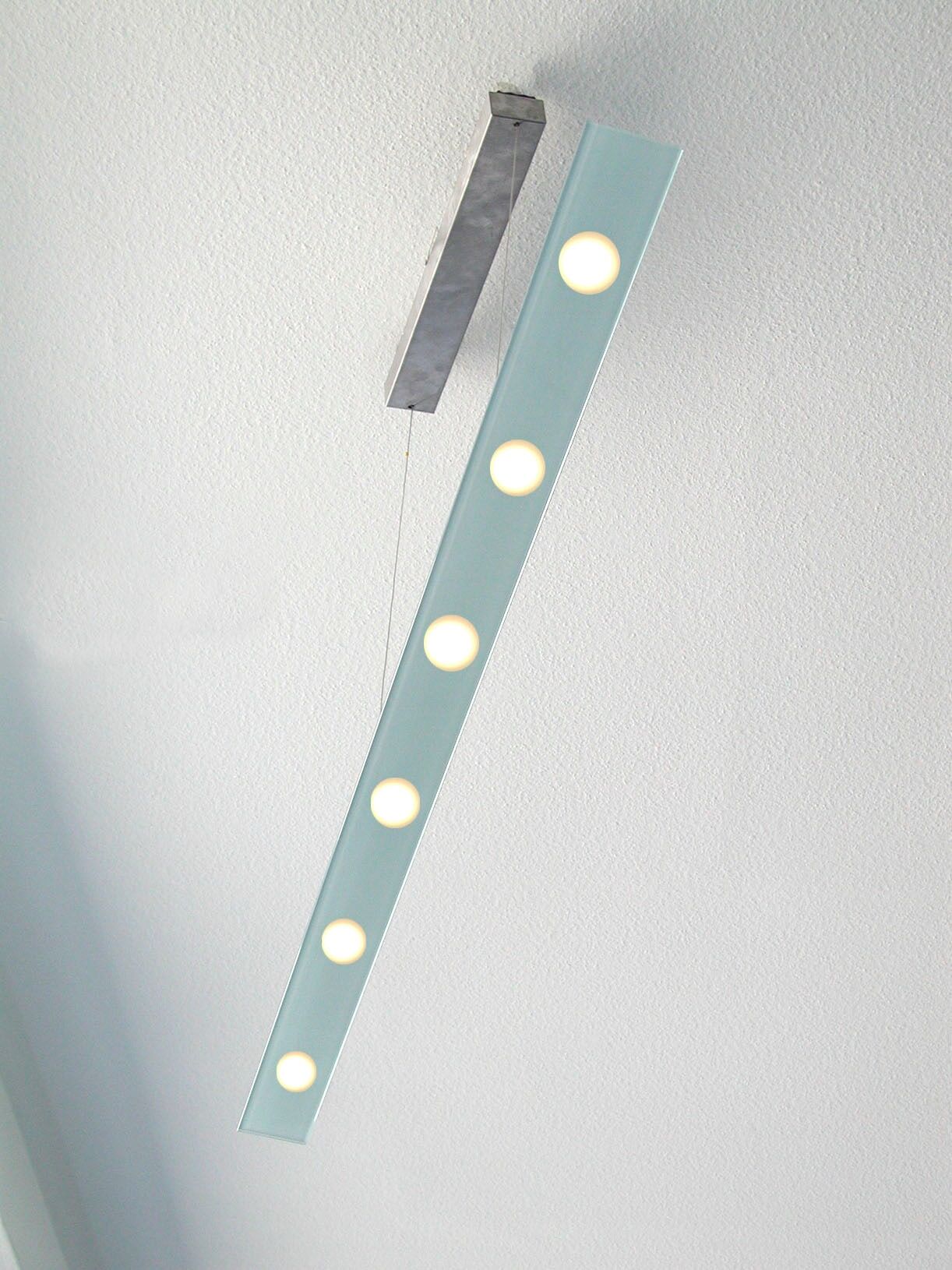 EVOTEC LED Pendelleuchte "SUN LED", Energieeffizienz: E, weiß (edelstahlfarben, weiß), 6, 1 Stk., Leuchten, LED Hängelampe, LED Hängeleuchte, dimmbar, LED Pendelleuchte