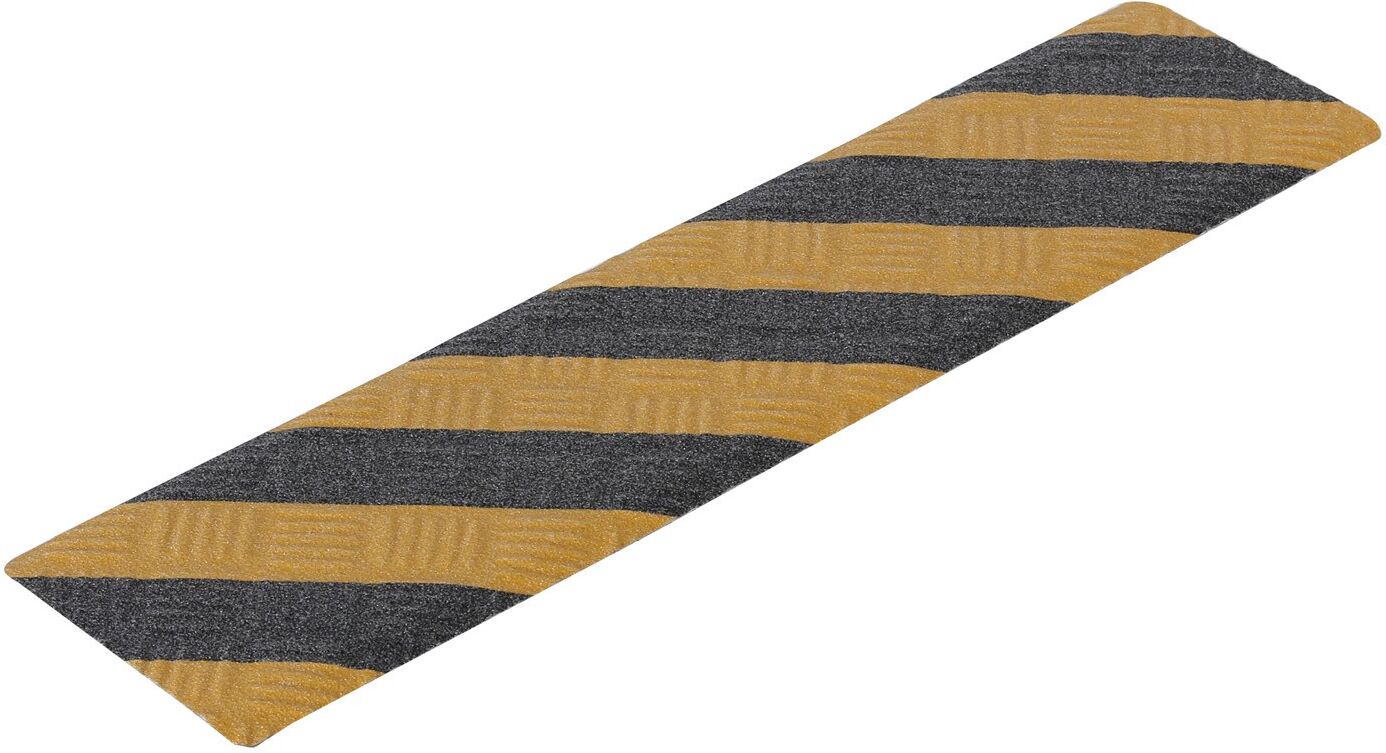 B2B Partner Antirutschband, Aluminium, mit der Eigenschaft des Kopierens der Unterlagestruktur, 150 x 610 mm, schwarz/gelb