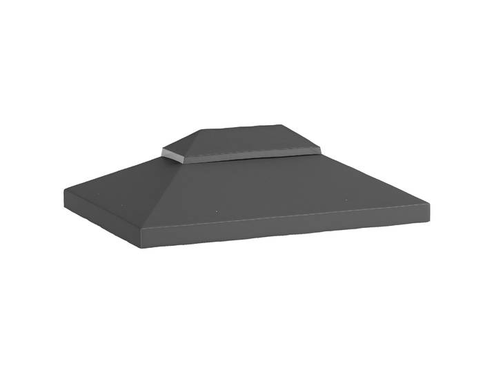 Toit de remplacement Outsunny pour gazebo 4x3 m avec double toit anti-UV gris