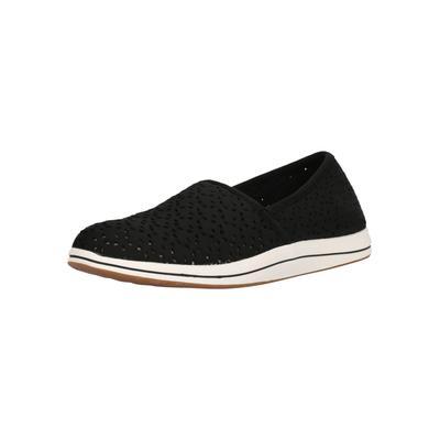 Slipper CLARKS "Brinkley", Damen, Gr. 35,5, schwarz, Kunstfaser, Schuhe Slipper, im luftigen, perforierten Design