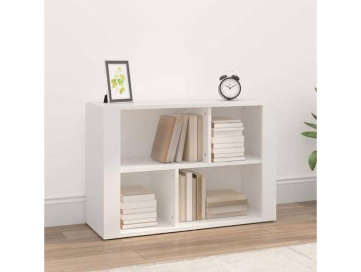 RJPLMFV Anrichte, weiß, 80 x 30 x 54 cm, aus Holz Unterteilte Aufbewahrung, Oberseite für Dekoration, Wandbefestigung inklusive, Montageanleitung im Lieferumfang enthalten