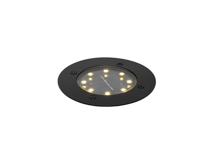 Spot encastré moderne noir avec LED solaire IP65 - Terry