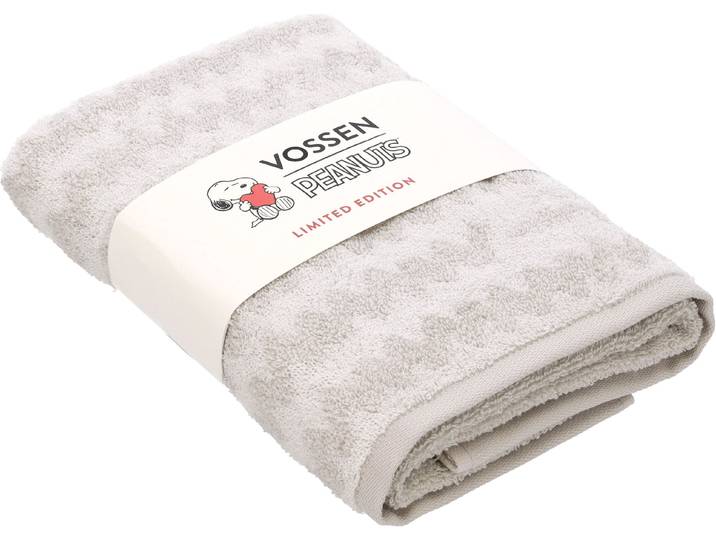 Handtuch VOSSEN Charlie Brown , beige (pearl grau), B:50cm L:100cm, Jacquard, Baumwolle, Handtücher, Handtuch, trendiger Jacquard im Zick-Zack Design und Charlie Brown