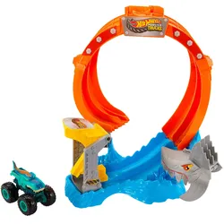 Hot Wheels Monster Trucks Corkscrew Shark Smash – Hai-Action mit Looping-Power!