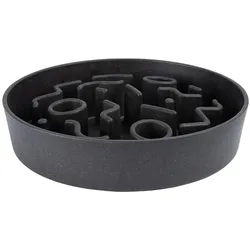 District 70 Bambusnapf Bamboo Dog Slow Feeder Ø 28 cm, Dunkel-Grau (250 cl), Futternapf