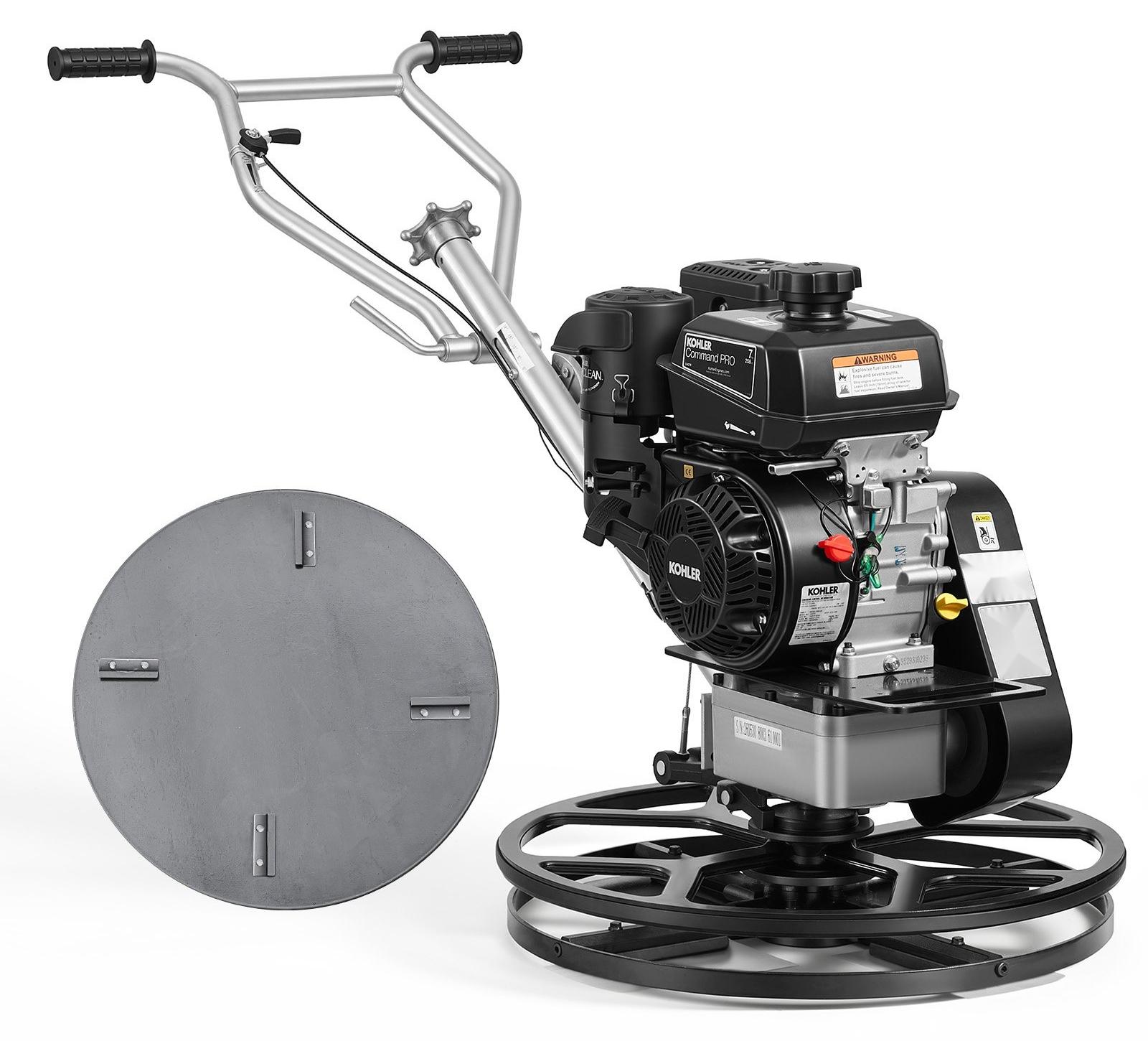 Flügelglätter - Betonglätter - Glättteller Ø 610 mm - Klingen Ø 580 mm - 7 PS 4-Takt-Benzinmotor - Blattwinkel 0-18° - Messerdrehzahl 60-125 U/min - Für Bodenglättung