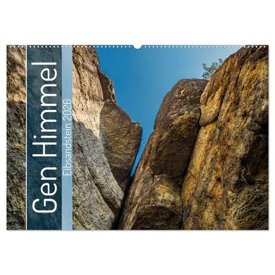 Gen Himmel - Elbsandstein (Wandkalender 2026 DIN A2 quer), CALVENDO Monatskalender
