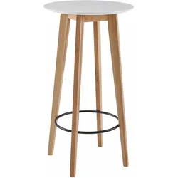 FineBuy, Bartisch, Bartisch Holz furniert Weiss