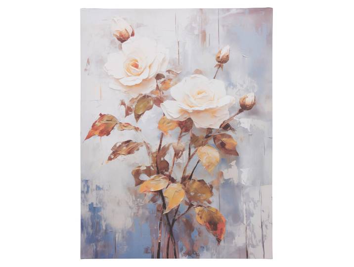 Leinwandbild, Mehrfarbig, Holz, Papier, Kiefer, Blumen, rechteckig, 60x80 cm, Keilrahmen, Bilder & Rahmen, Bilder, Leinwandbilder