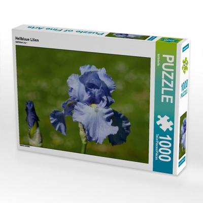 CALVENDO Puzzle Hellblaue Lilien | 1000 Teile Lege-Größe 64x48cm Foto-Puzzle für glückliche Stunden