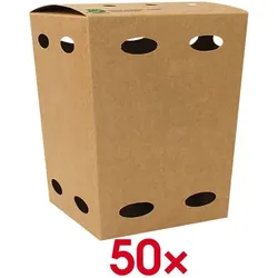 Papstar Pommes-Frites-Boxen »pure« 1,5 Liter, 50 Stück braun, 12.5x15x12.5 cm