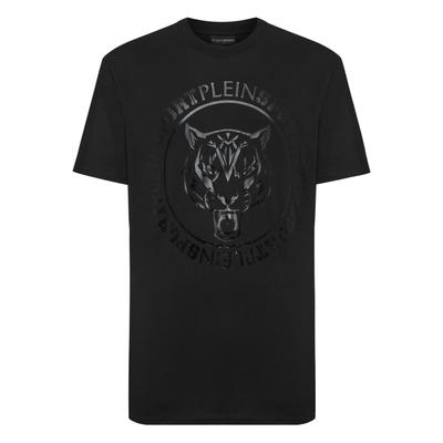 T-Shirt PLEIN SPORT "Tiger", Herren, Gr. XS, schwarz (02, schwarz), Obermaterial: 100% Baumwolle, Shirts T-Shirt