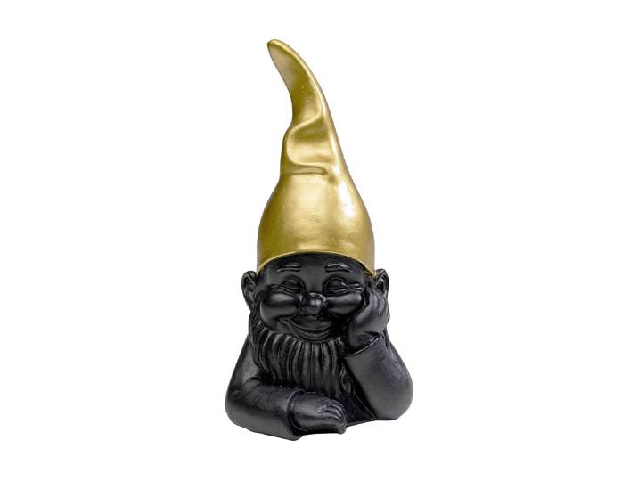 Dekofigur KARE DESIGN Zwerg 21 cm , gold (goldfarben, schwarz), B:10cm H:21cm T:9cm, Dekofiguren, Dekofigur