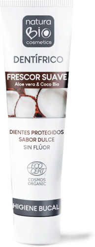 NaturaBIO Cosmetics Dentífrico Frescor Suave Aloe vera & coco Bio 75