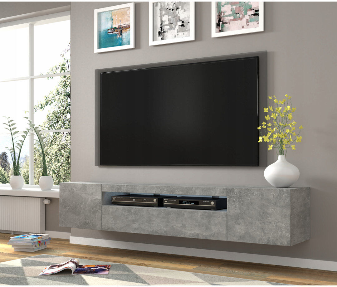 Ivy Bronx Carty TV Stand Concrete