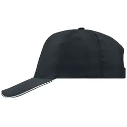 Basecap Promo "MB6552" 5-Panel-Sandwich - black/white