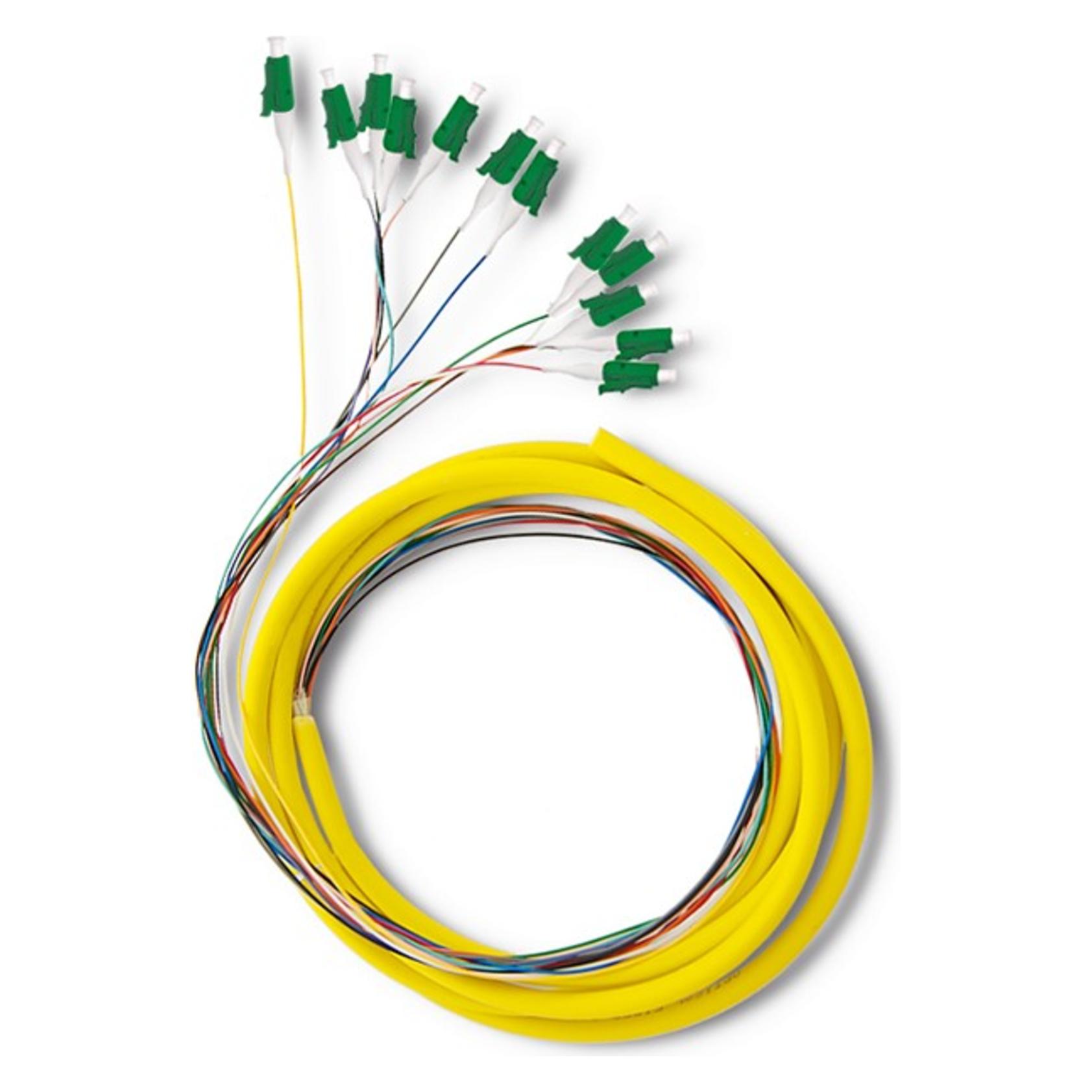 Qoltec 12 X Pigtail Fiber Optic LC/APC Singlemode G657A2 2m (2 m) (54358)
