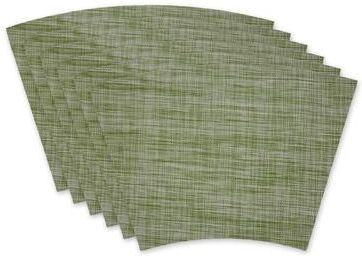DII Fig Green Tweed Round Table Placemat (Set of 6) - 13x20