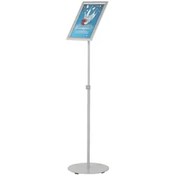 update displays Infoständer »Economy« DIN A3 silber, 30.5x152.8x30.5 cm