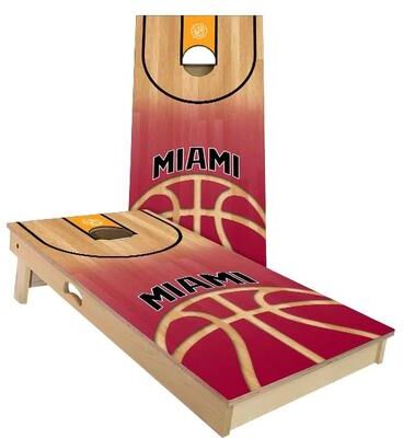Skip's Garage Miami Basketball Outdoor Cornhole Board Set