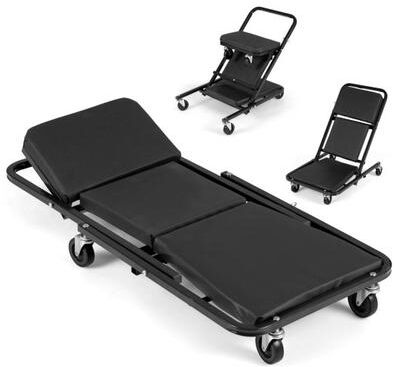 "Costway 41"" Foldable Mechanic Creeper with 450 LBS Capacity-Black"