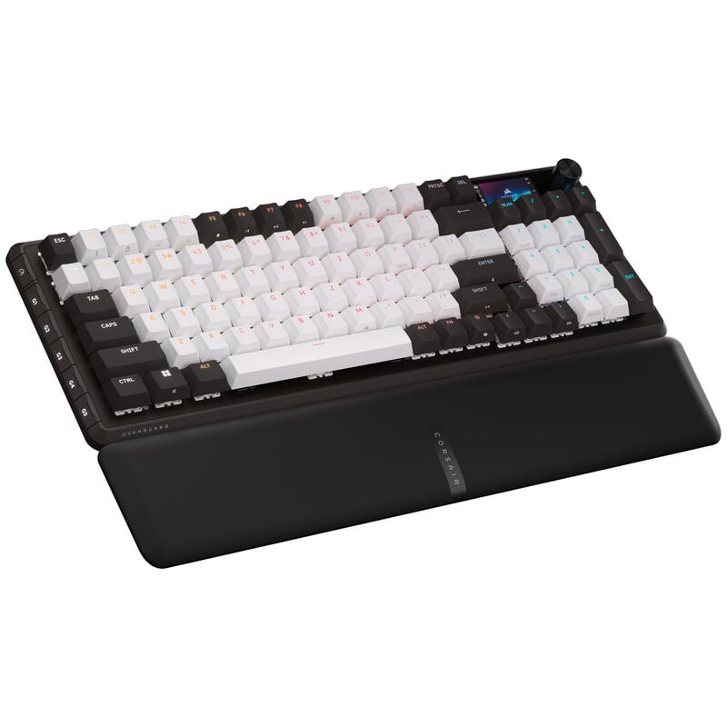 Corsair VANGUARD 96 Gaming-Tastatur, mechanisch, RGB, 8.000 Hz - MLX Plasma Switches, ISO (DE), schwarz/weiß