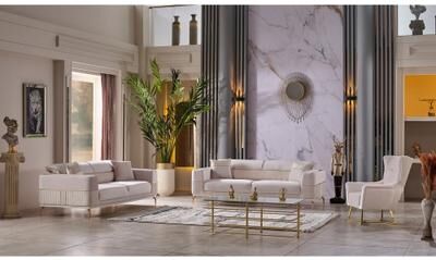 Furnia Vintorio 3 Pieces Living Room Sets 2 Sofa 1 Chair