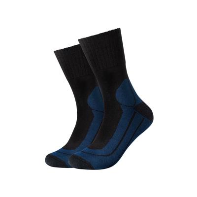 Skisocken CAMANO "function", Damen, Gr. 43-46, blau (navy), Materialmix, mehrfarbig, meliert, normal, Socken, mit Komfortbund