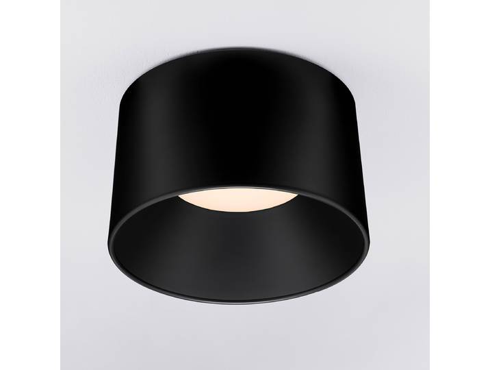 Deckenleuchte Atil Ø 35cm Schwarz/Schwarz Aluminium Nicht austauschbare LEDs LED-Platine