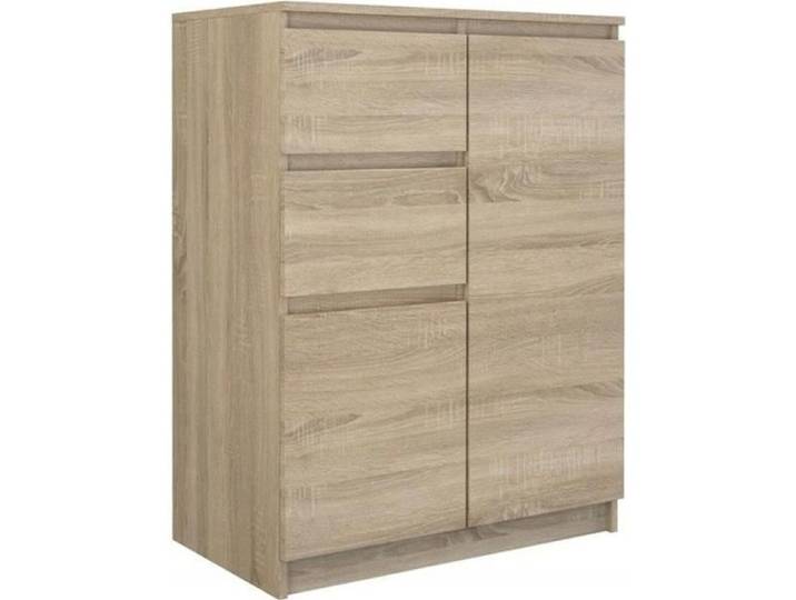 PARME - Commode moderne salon/chambre/bureau 97x70x40 - 2 portes + 2 tiroirs - Buffet contemporain séjour - Meuble rangement