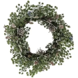 Bloomingville Cedar Künstlicher Kranz, Adventskranz, Ø 50 x H11 cm