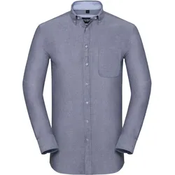 Russell Herren Washed Oxford Hemd langarm R-920M-0 oxford navy/oxford blue 4XL (49/50)