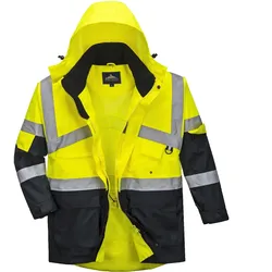 Warnschutz Regenjacke "S760" - 3XL - gelb/marine