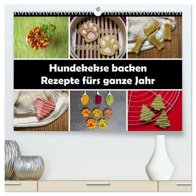Hundekekse backen - Rezepte fürs ganze Jahr (hochwertiger Premium Wandkalender 2027 DIN A2 quer), Kunstdruck in Hochglanz