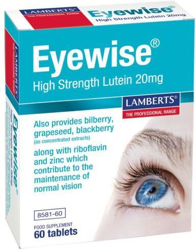 Lamberts Eyewise Lutein 60 Tablets 20 mg 60 Units
