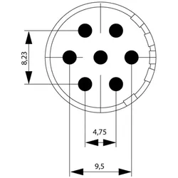 Weidmüller Kontakt SAI-M23-BE-7-F