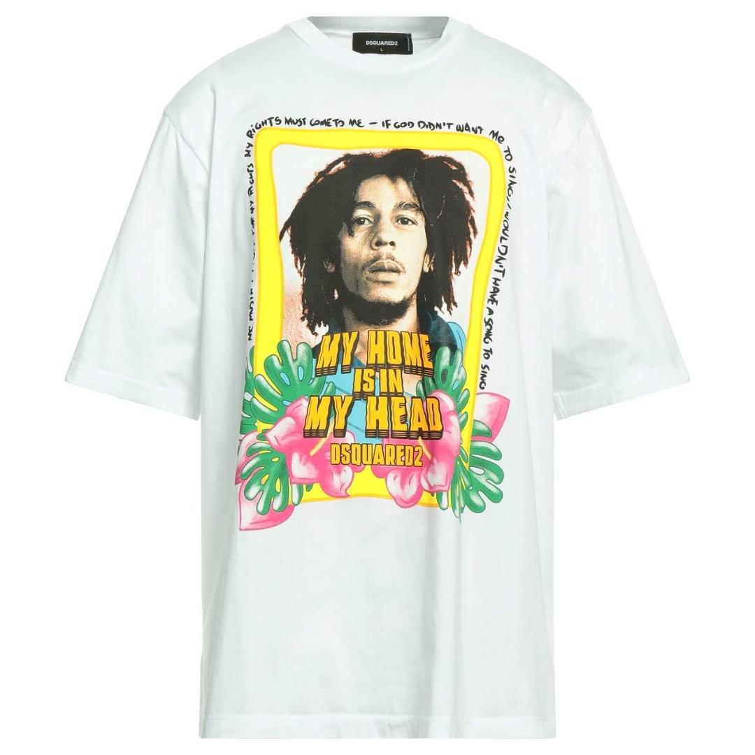 Dsquared2 Skater Fit Home Is In My Head Logo Wit T-shirt