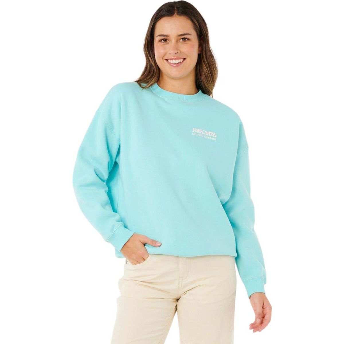 RipCurl Surf Puff Inspired Crew light sea blue (2830) S 0AMWFL-2830-S