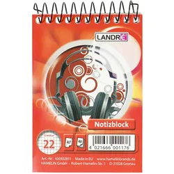 LANDRÉ® Notizblock DIN A7 kariert