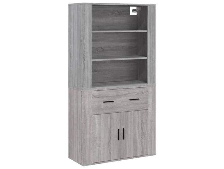 Buffet haut - - meuble haut de rangement - bois d'ingénierie - sonoma gris - 80 x 33 x 70 cm{hnu81z}