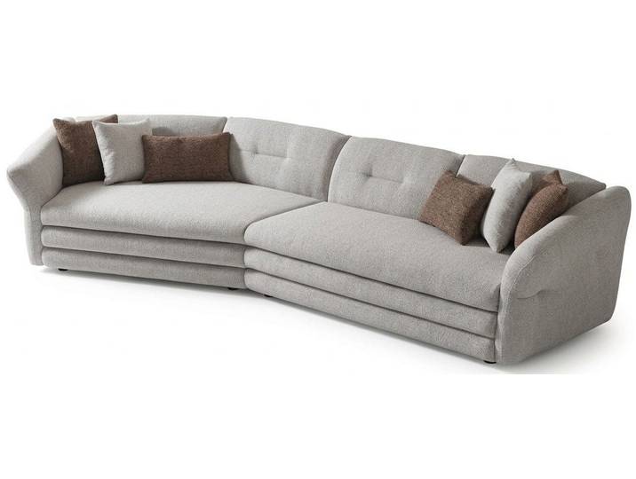 Xlmoebel Ecksofa Ecksofa Geschwungen Form Beige Modern Wohnzimmer komfortabel, 2 Teile