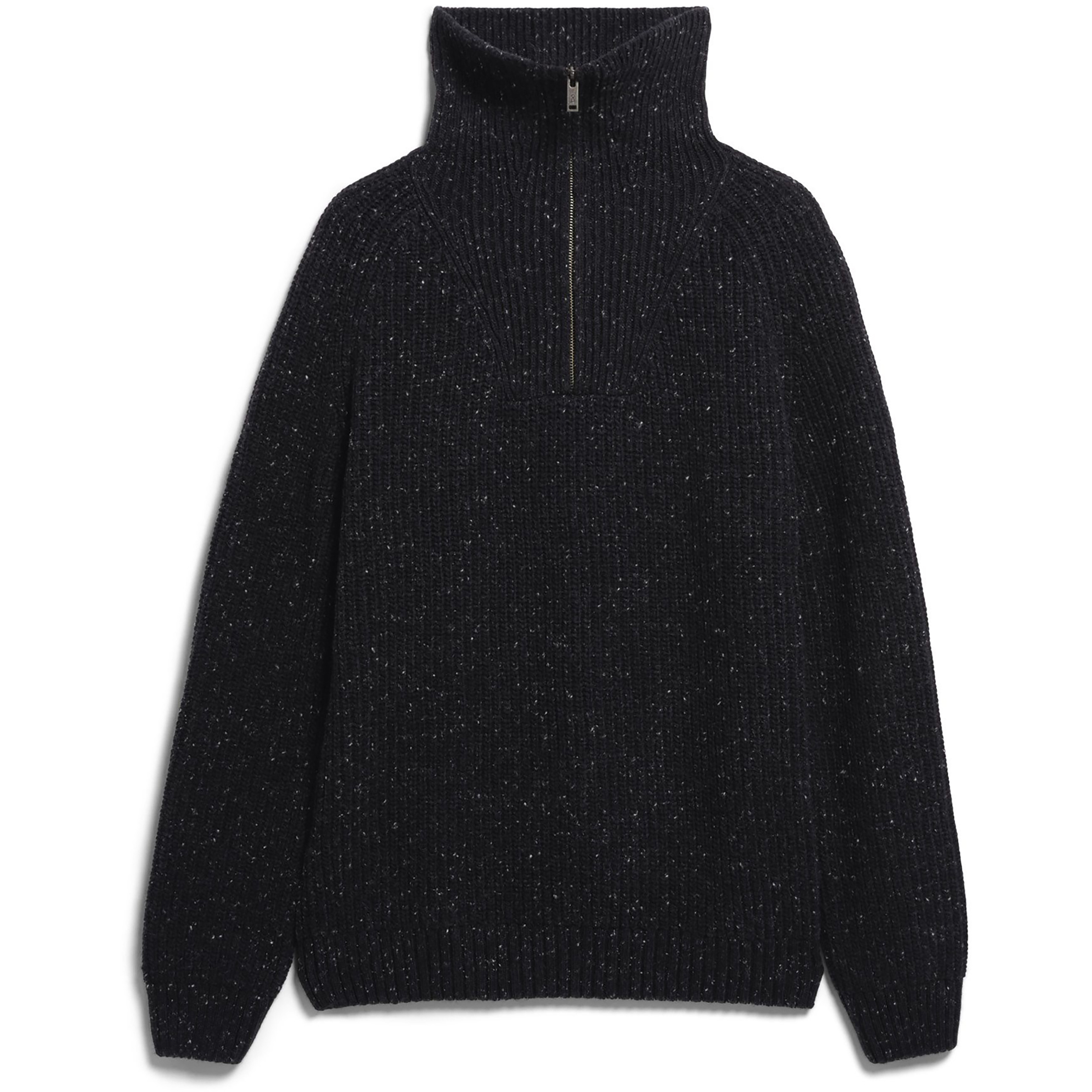 Armedangels Tweed Knit Troyer Herren Pullover schwarz Größe M Lifestyle Hautfreundlich