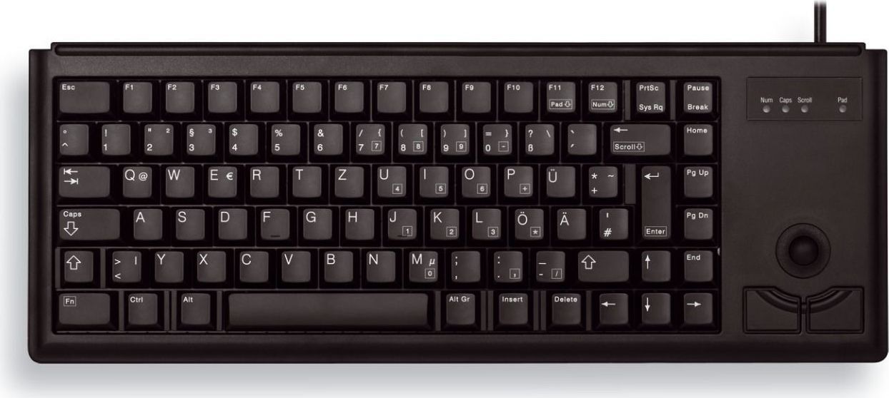Cherry G84-4400 Compact Tastatur kabelgebunden, Schwarz