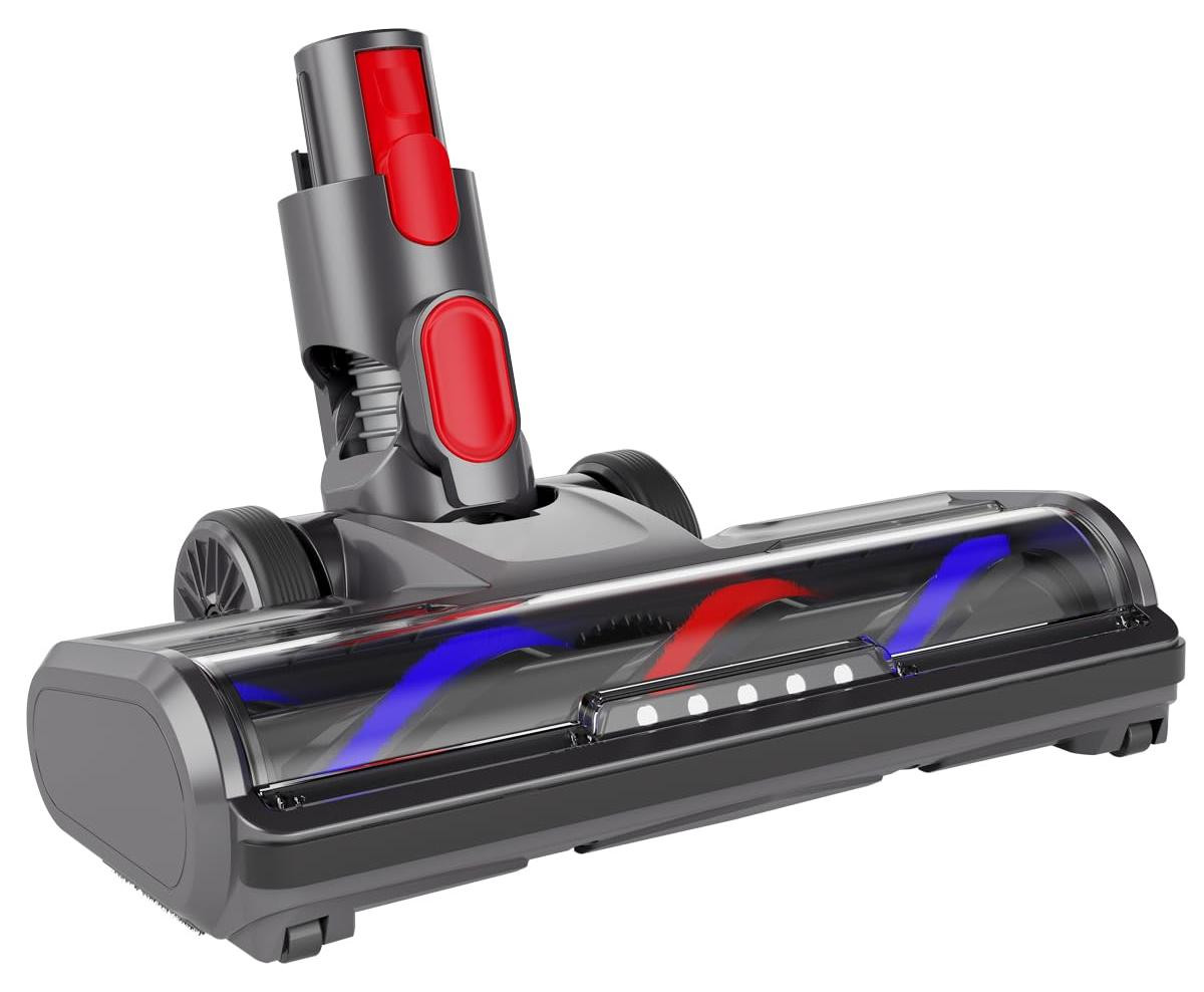 Dripio Borstel voor Dyson V7–V15 met 5 LED-lampjes, ABS-kunststof en koolstofvezel