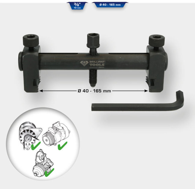 Brilliant Tools Extracteur de poulie universel à 2 griffes (BT616000)