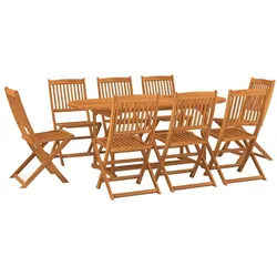 Helloshop26 - 9-teilige Garten-Essgruppe aus massivem Akazienholz 02_0014823
