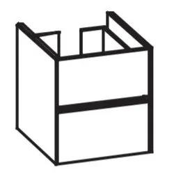 Artiqua 116 Waschtischunterschrank, Eiche Weiß quer NB, 116-WU2L-AC04-7186-440 116-WU2L-AC04-7186-440