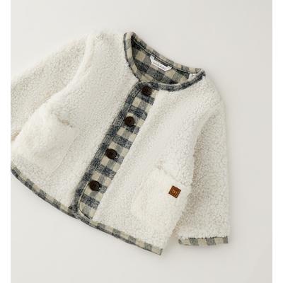 Outdoorjacke MINIBANDA "BABY BOY JACKET", Jungen, Gr. 74, milk, 100% Polyester, Jacken Outdoorjacke