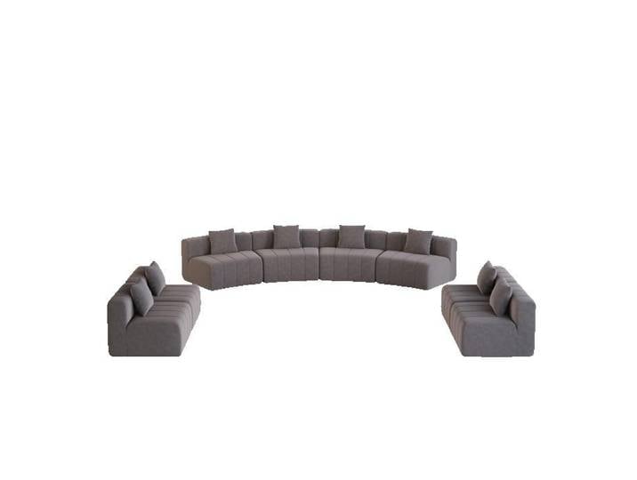 Canapé panoramique - SOGEU - Modulaire semi-circulaire - Chenille - 8 places - Assise touches de piano
