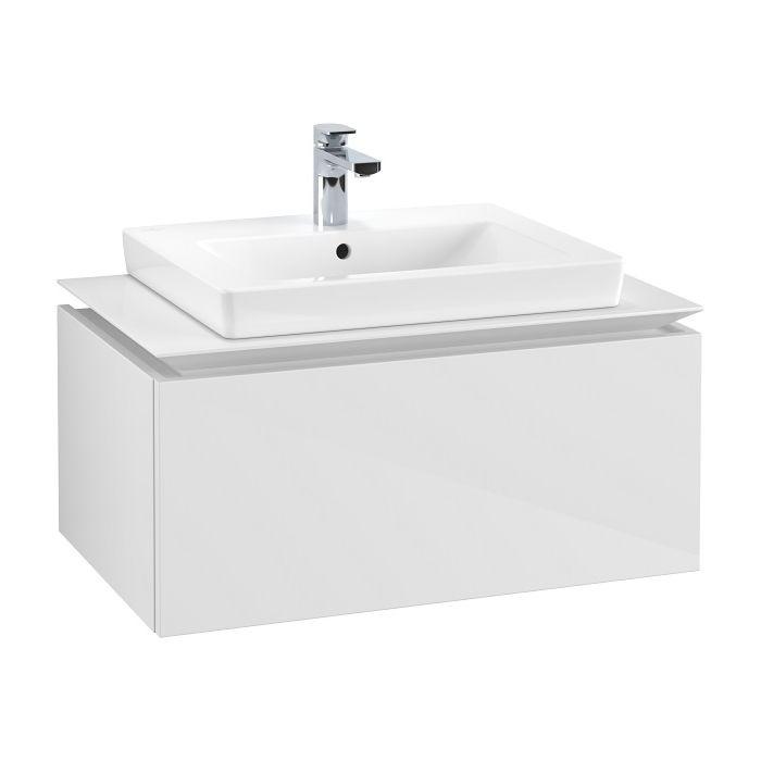 Villeroy & Boch Legato Waschtischunterschrank B67800DH 80x38x50cm, Glossy White